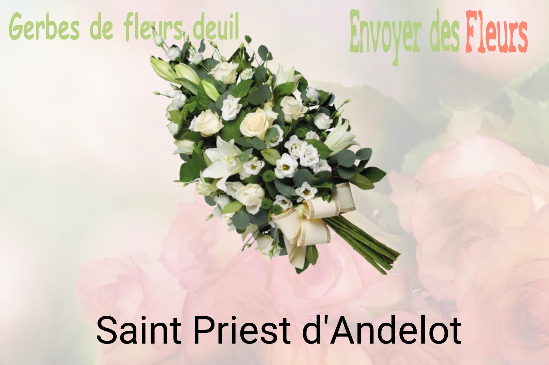 Gerbe de fleurs de deuil livrée à Saint-Priest-d'Andelot